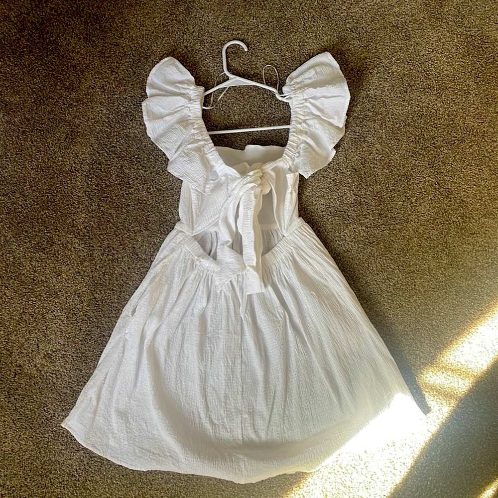 white brand new dress
